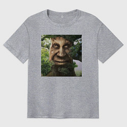 Футболка оверсайз мужская Wise Mystical Tree, цвет: меланж