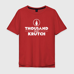 Футболка оверсайз мужская Thousand Foot Krutch белое лого, цвет: красный