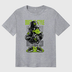 Футболка оверсайз мужская Стильная утка, цвет: меланж