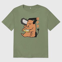 Футболка оверсайз мужская Милый Почита, цвет: авокадо