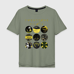 Мужская футболка оверсайз Twenty One Pilots коллаж