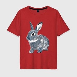 Мужская футболка оверсайз 2023 год - год голубого кролика