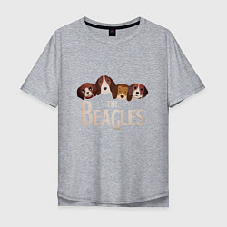 Футболка оверсайз мужская The Beagles, цвет: меланж