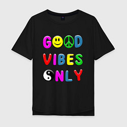 Мужская футболка оверсайз Good vibes only