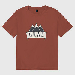 Футболка оверсайз мужская URAL, цвет: кирпичный