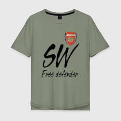 Футболка оверсайз мужская Arsenal - sweeper - England - London, цвет: авокадо
