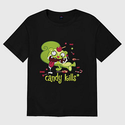 Футболка оверсайз мужская Nutty - candy kills, цвет: черный