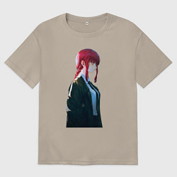 Футболка оверсайз мужская Элегантная Макима, цвет: миндальный