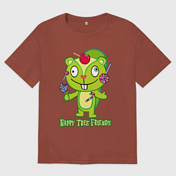 Футболка оверсайз мужская Nutty, цвет: кирпичный