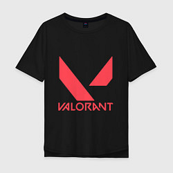 Мужская футболка оверсайз Valorant - logo