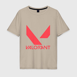 Мужская футболка оверсайз Valorant - logo