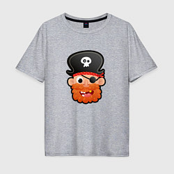 Мужская футболка оверсайз Мультяшный пират