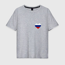 Мужская футболка оверсайз Россия всегда в сердце