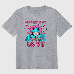 Мужская футболка оверсайз Где ты моя любовь