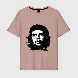 Футболка оверсайз мужская Ernesto Che Guevara, цвет: пыльно-розовый