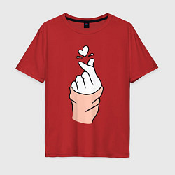 Футболка оверсайз мужская Hand click, цвет: красный