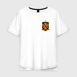Футболка оверсайз мужская Сборная Испании логотип, цвет: белый