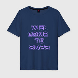 Мужская футболка оверсайз Welcome to 2023