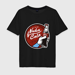 Футболка оверсайз мужская Nuka cola sticker, цвет: черный