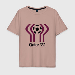 Футболка оверсайз мужская Qatar - 22, цвет: пыльно-розовый