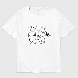 Мужская футболка оверсайз Хомяки весельчаки