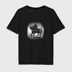 Мужская футболка оверсайз Воин на коне