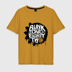 Футболка оверсайз мужская Blink one eighty two, цвет: горчичный