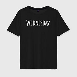 Футболка оверсайз мужская Wednesday Logo, цвет: черный