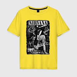 Мужская футболка оверсайз Nirvana bleach