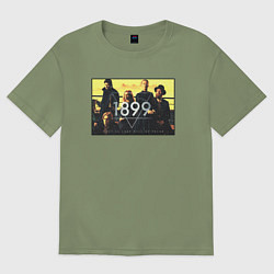 Футболка оверсайз мужская Борт Прометея - 1899, цвет: авокадо