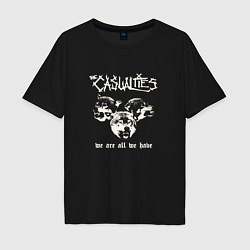 Футболка оверсайз мужская The casualties панк рок группа, цвет: черный
