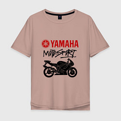 Футболка оверсайз мужская Yamaha - motorsport, цвет: пыльно-розовый
