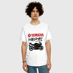 Футболка оверсайз мужская Yamaha - motorsport, цвет: белый — фото 2