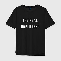 Футболка оверсайз мужская The real unplugged: Фараон, цвет: черный