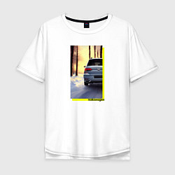 Мужская футболка оверсайз Volkswagen в закат