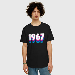 Футболка оверсайз мужская Made in 1967 vintage art, цвет: черный — фото 2