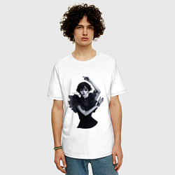 Футболка оверсайз мужская Wednesday dance hands, цвет: белый — фото 2