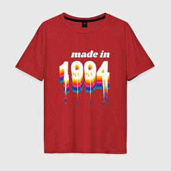 Футболка оверсайз мужская Made in 1994 liquid art, цвет: красный