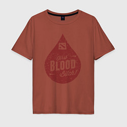 Мужская футболка оверсайз Dota blood