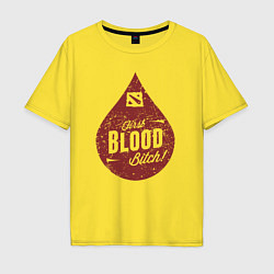 Футболка оверсайз мужская Dota blood, цвет: желтый