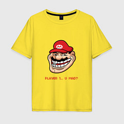 Мужская футболка оверсайз Mario player 1