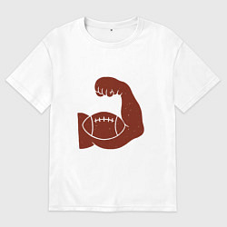 Футболка оверсайз мужская Сила регби, цвет: белый