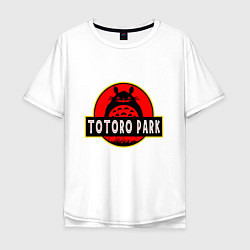 Футболка оверсайз мужская Totoro park, цвет: белый