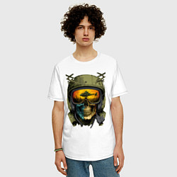 Футболка оверсайз мужская Вьетнамские флешбеки, цвет: белый — фото 2