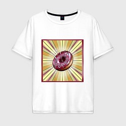 Мужская футболка оверсайз Пончик в стиле поп-арт
