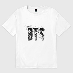 Футболка оверсайз мужская BTS logo, цвет: белый