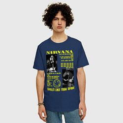 Футболка оверсайз мужская Nirvana SLTS, цвет: тёмно-синий — фото 2