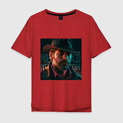 Мужская футболка оверсайз Red Dead redemption, dark Arthur