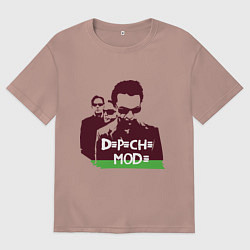 Футболка оверсайз мужская DM portrait, цвет: пыльно-розовый