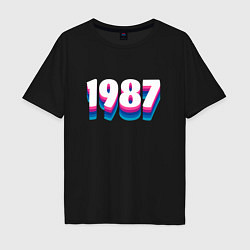 Мужская футболка оверсайз Made in 1987 vintage art